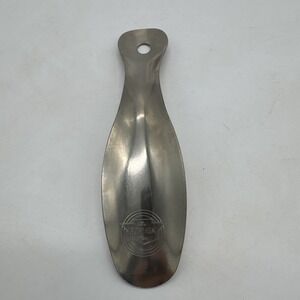 Vintage Mid Century Florsheim Shoes Shiny Metal Shoe Horn Advertising 7"